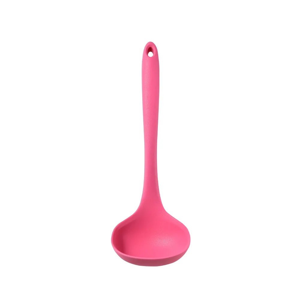 1/6 Stuks Roze Siliconen Keukengerei Set Met Non-stick Pannen Siliconen Spatel Soeplepel Koken gereedschap Voor Keuken: Light Grey