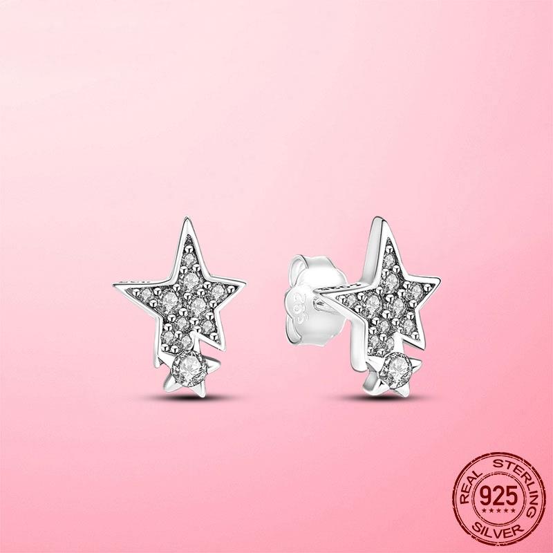 2022 Silber 925 Pflastern Daisy Blume Aussage Bolzen Ohrringe Für Frauen Silber 925 Schmuck Für Freundin Frau: PTE077