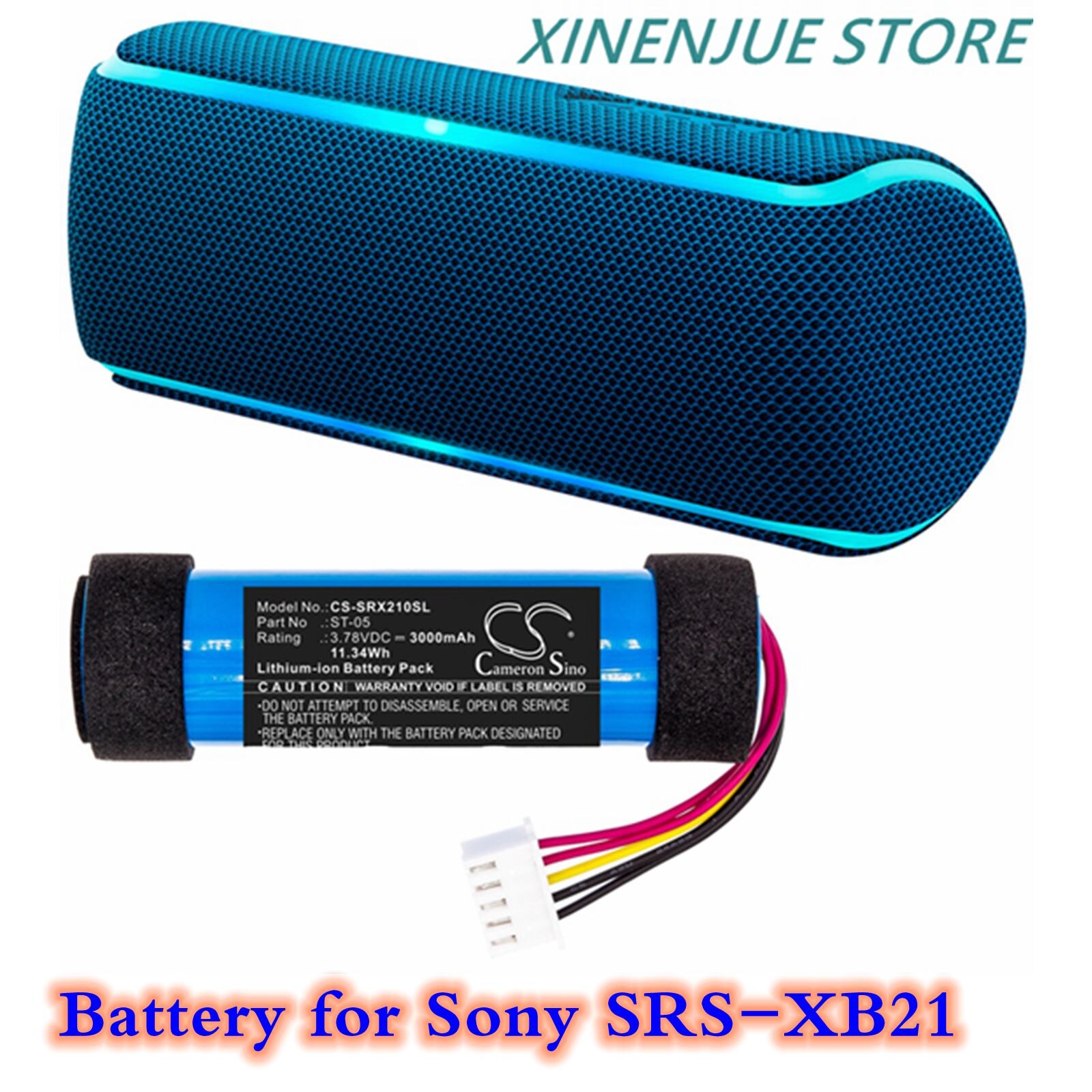 Speaker Batterij 3.78V/3000Mah ST-05,ST-05S Voor Sony SRS-XB21,SRSXB21