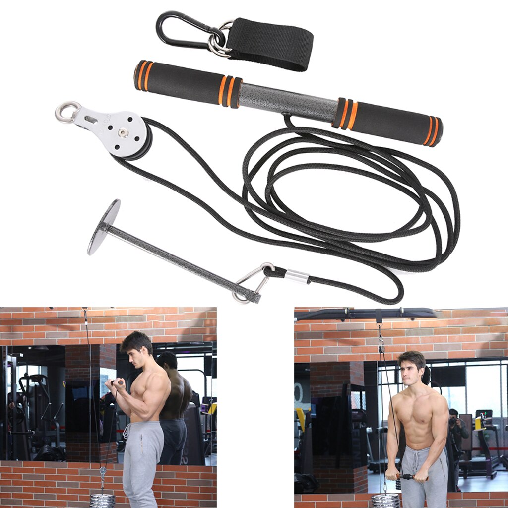Pulley Machine Cable DIY Set Up LAT Attachment Triceps Trainer Blaster Strap