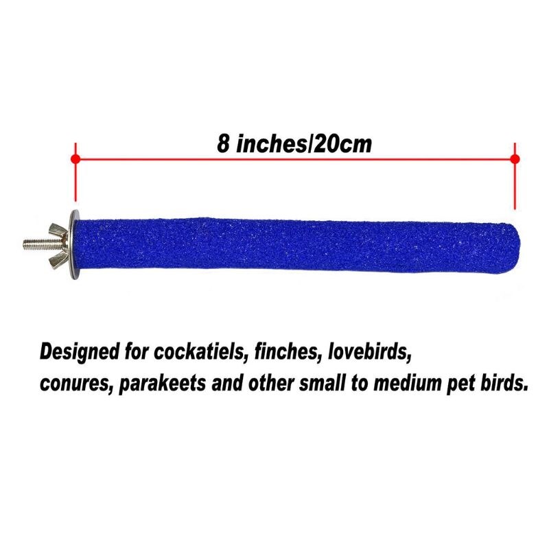 5Pcs Wooden Bird Perch Rough-surfaced Parrot Bird Cage Perch Stand for Grinding Q39B