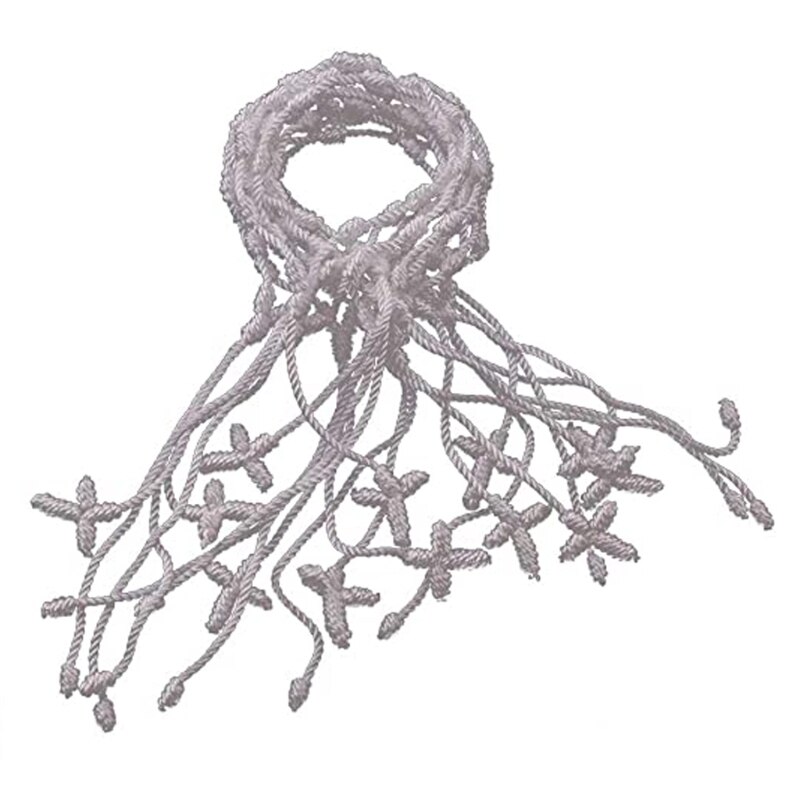 12Pcs Adjustable Kabbalah 7 Knot String Cross Bracelet Good Luck Tibet Bracelet B36D: White