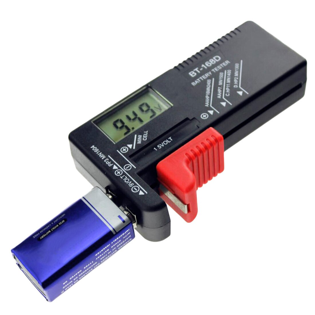 Battery Tester Volt Checker For AA AAA 9V Button Multiple Size Battery Tester Checker BT-168/ BT-168D LCD Display Check