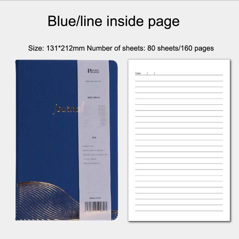 notebook hand book PU notebook diary hard-face copy lock line book School Office Stationery Feather