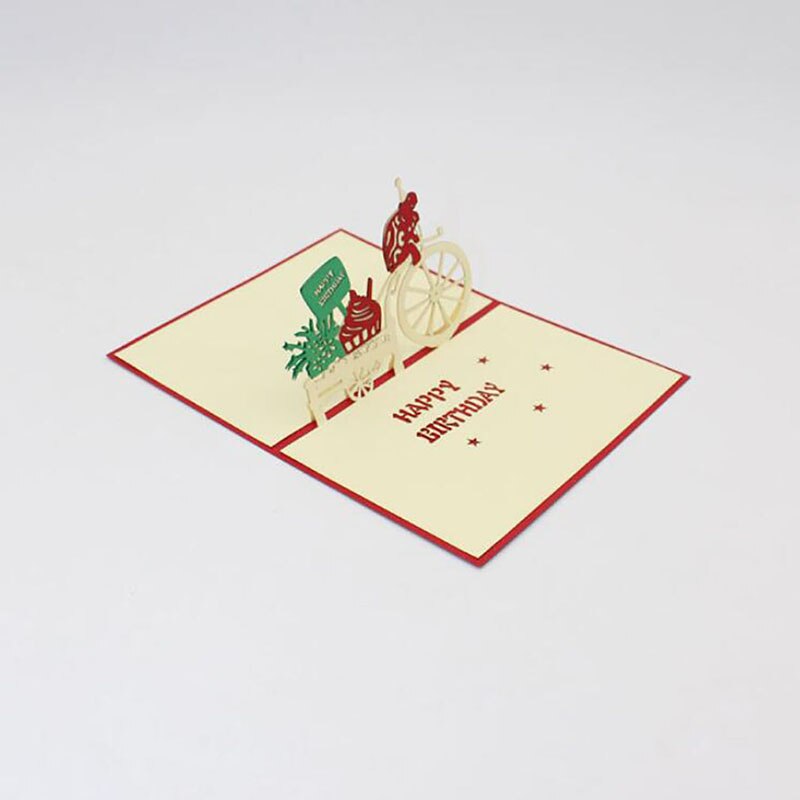 3D Handmade Cartoon Birthday Party Paper Invitation Greeting Card With Envelope Boy Girl Annimal Greeting Cards