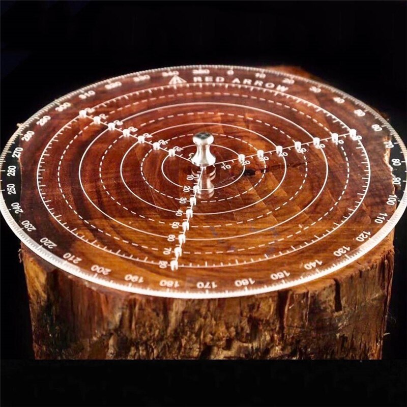 Zentrum Finder herrscher Ritzen Messgerät Holzbearbeitung Kompass für Woodturners Schalen Drehmaschine Arbeit Klar Acryl Zeichnung Kreise Durchmesser