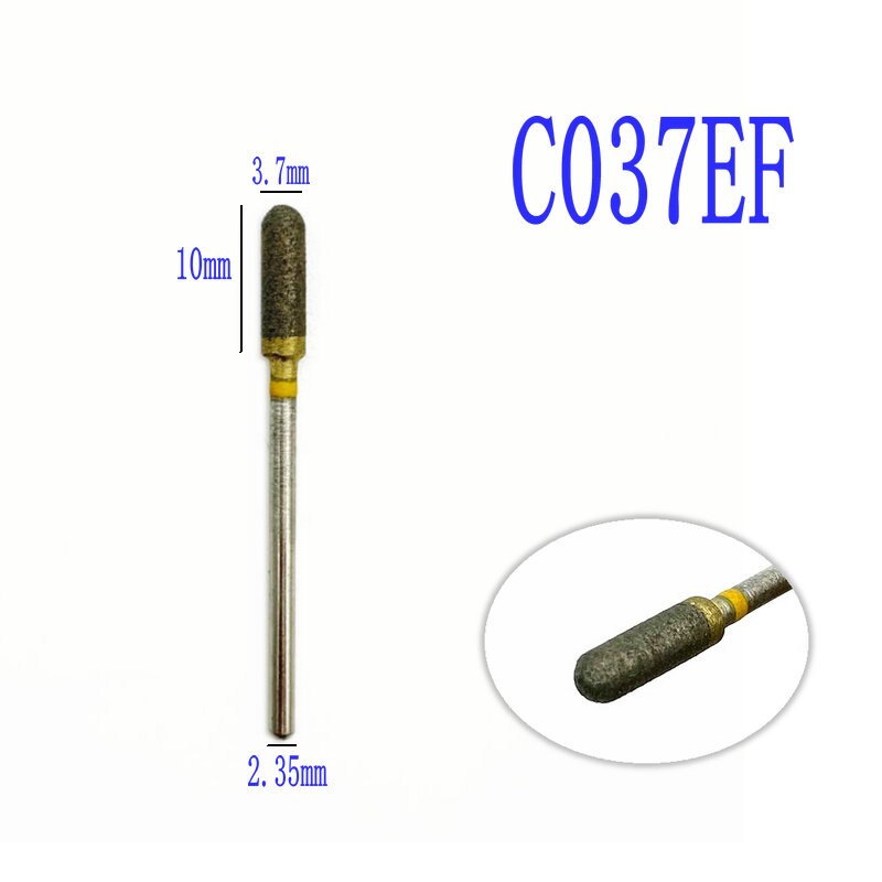 Fuly- Sintered Diamond HP Polisher Grinder for Polishing Trimming Drill 2.35mm Shank Dental HP Polishing Burs: C037EF