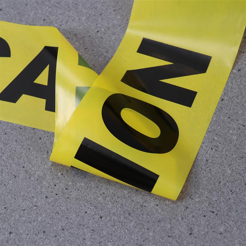 7cm*100M Roll Yellow Caution Tape For Safety Barrier For Police Barricade For Contractors Public Works Safety