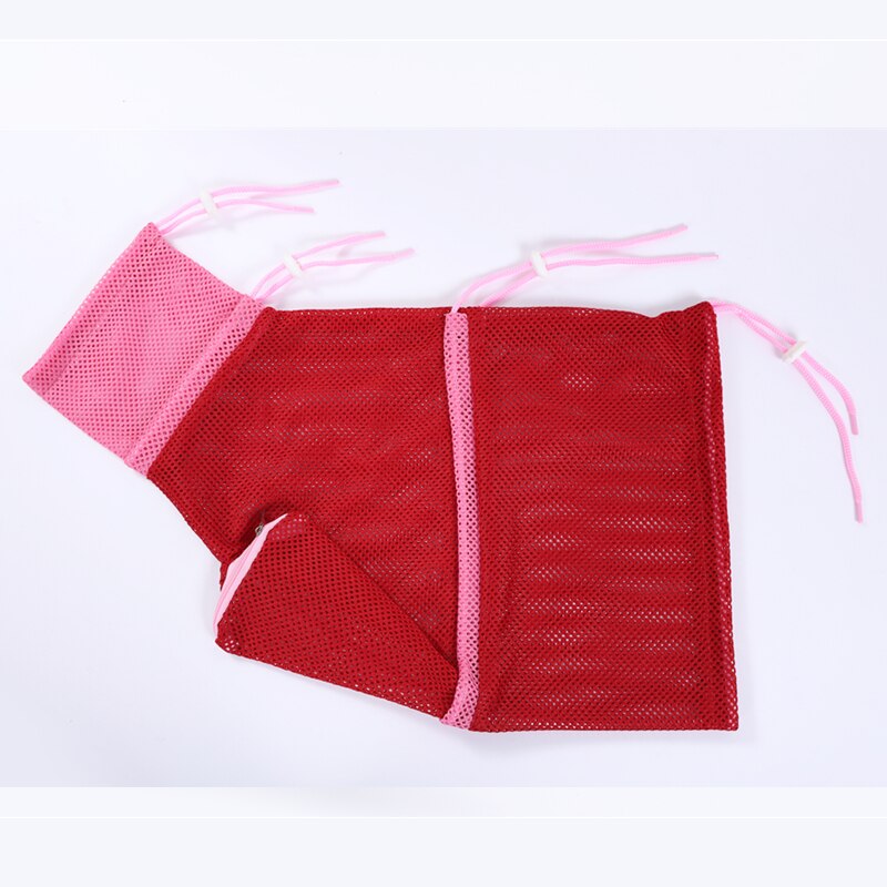 Upgraded Cat Bath Bag Nylon Mesh Breathable Pet Grooming Bag Anti Scratch Bags Nail Trimming Injecting Tool for Pets Cats: 3 red pink