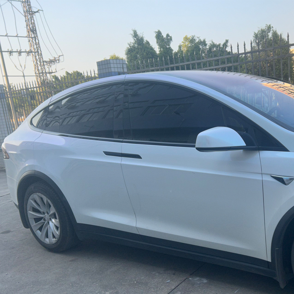 Pour Tesla modèle X SUV fenêtre Chrome supprimer occultant ABC piliers autocollants noirs brillants