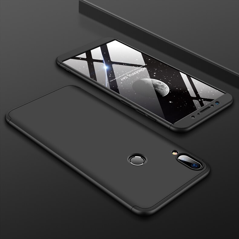 Luxe 360 volledige beschermings-proof armor hybride anti-klop harde pc-hoes voor asus zenfone max pro  (m1) zb601kl zb602kl- hoes: Voor asus  zb601kl / Zwart