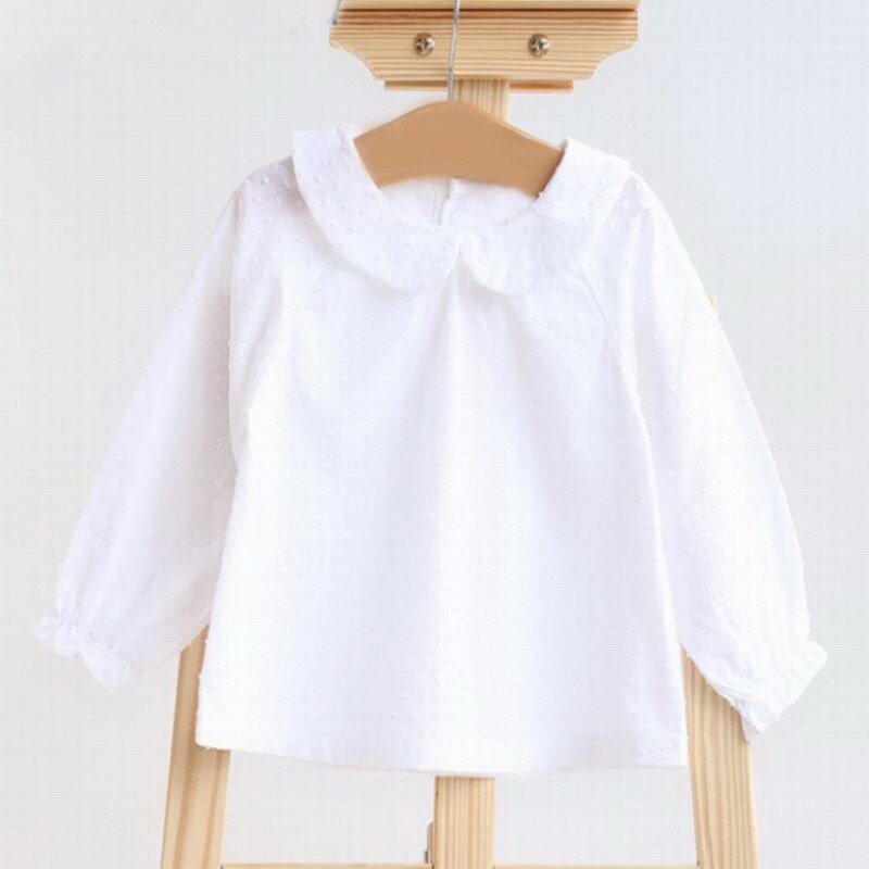 Aumtun-camisas de algodón con cuello para bebé, ropa interior suave de manga larga con botones en la espalda, Jacquard, Primavera