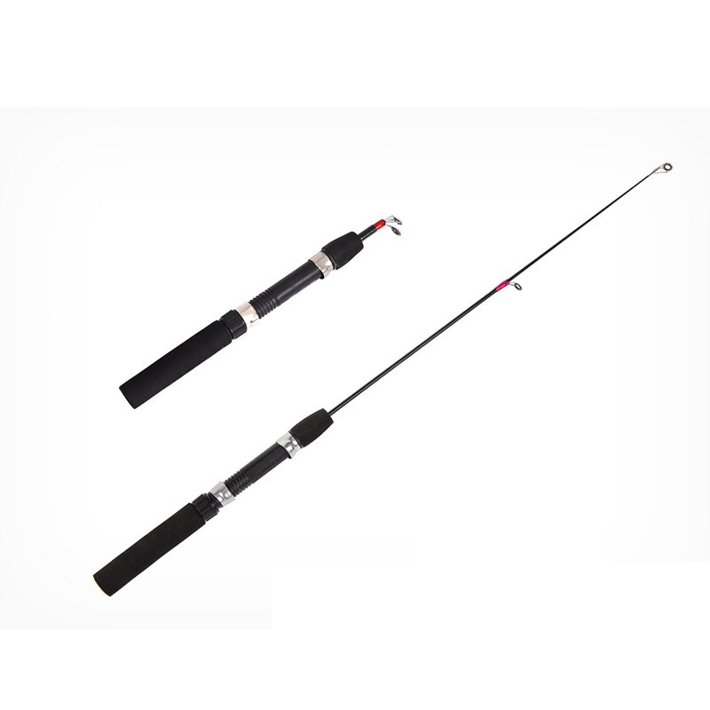 Karper Hengel Draagbare Telescopische Ijs Hengel En Reel Set Winter Mini Vis Poolwiel Outdoor Vissen Accessoires: Black