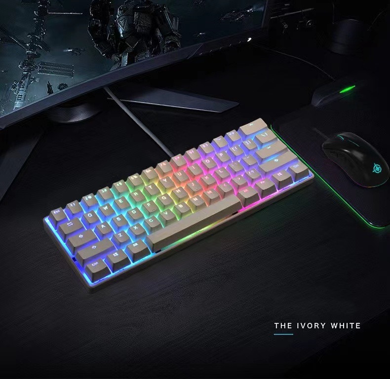 Wired Bluetooth RGB Backlight 2 Modes Bluetooth Wireless Gaming Mechanical Keyboard for PC Royal Kludge