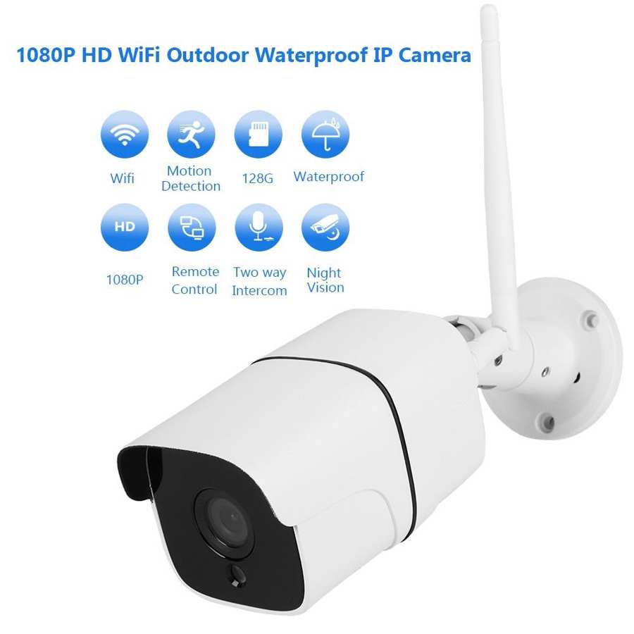 1080P Hd Wifi Outdoor Waterdichte Ip Bullet Camera Draadloze Nachtzicht Beveiliging Cctv Camera