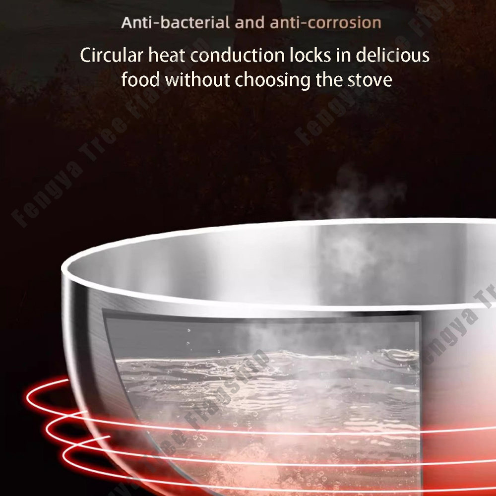 316 Roestvrijstalen Koekenpan Verdiept Wok Non-stick Koekenpannen Steak Gasfornuis Inductie Kookplaat Universele Pan Keuken Kookgerei