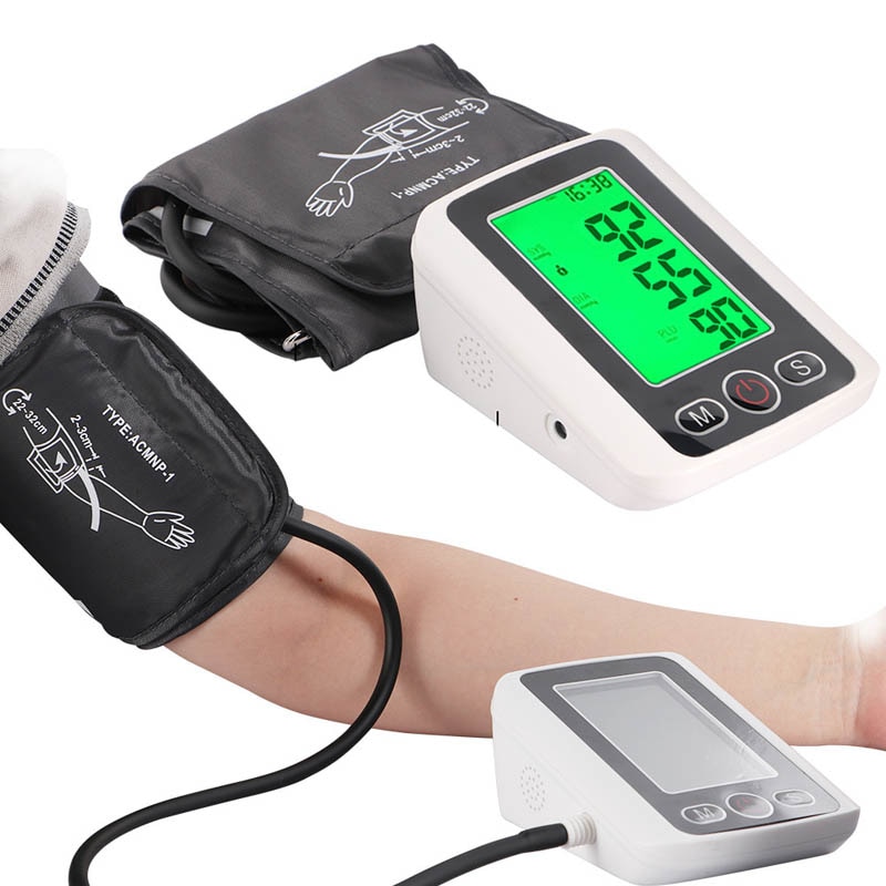 Tonometer Pulse Meten Bloeddrukmeter Manchet Automatische Lcd Digitale Bovenarm Bloeddrukmeter Pr Machine Tester Meter