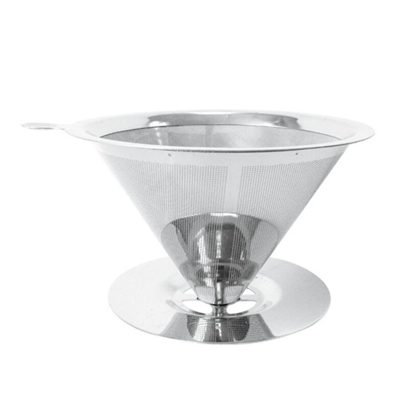 Reusable Coffee Filter Stainless Steel Cone Coffee Filter Baskets Mesh Strainer: 6