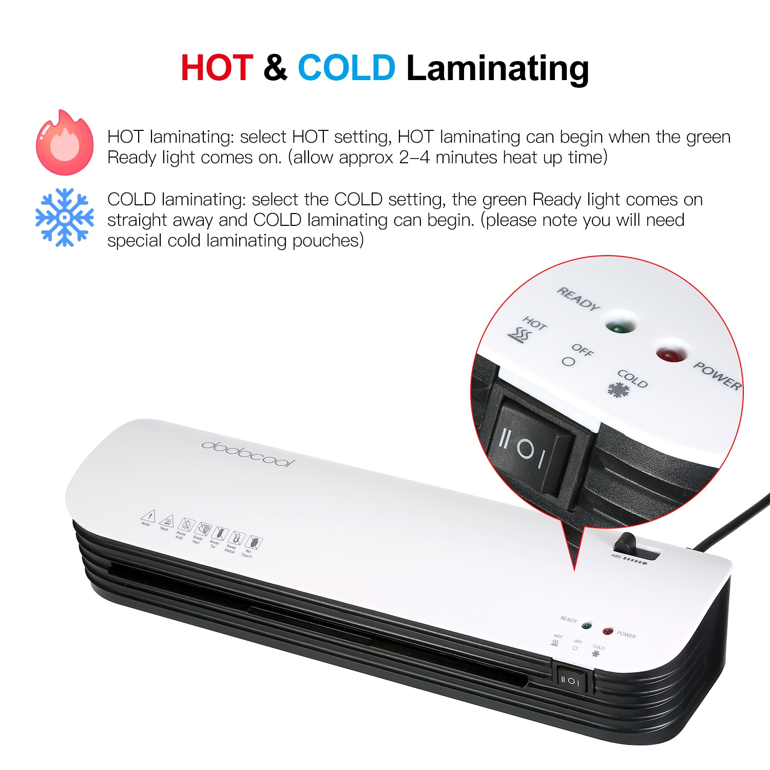 Laminator Machine Set A4 Size &amp; Cold Lamination 2Roller System Paper Cutter Corner Rounder ABS Button for Home Office School
