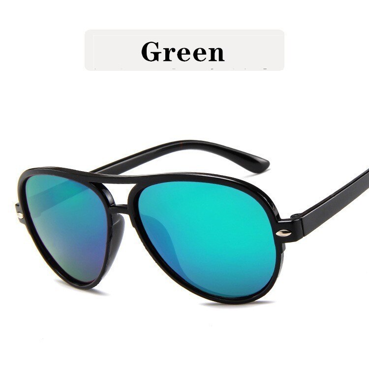 Fahsion spejl børn solbriller børn gradient farverige lyserøde solbriller  uv400 piger drenge baby solbriller oculos masculino: Grøn