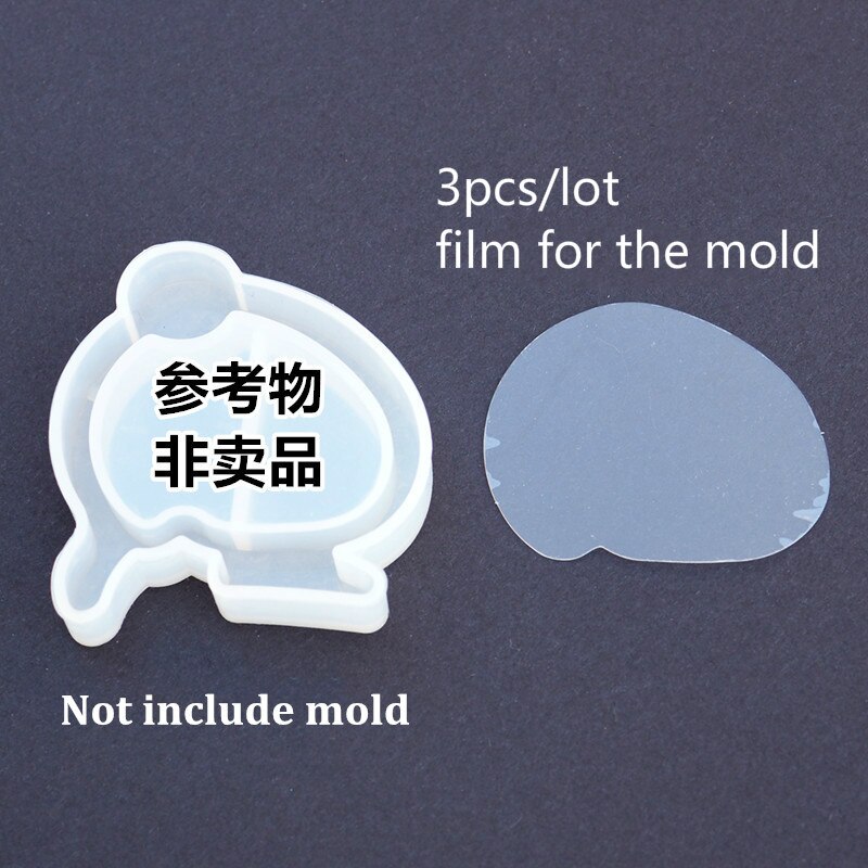 Kawaii Resin Shaker Making Craft Shaker Molds Quicksand Animal butt cat fox panda Epoxy Resin Molds Silicone Mold Pendant Tools: 01-film