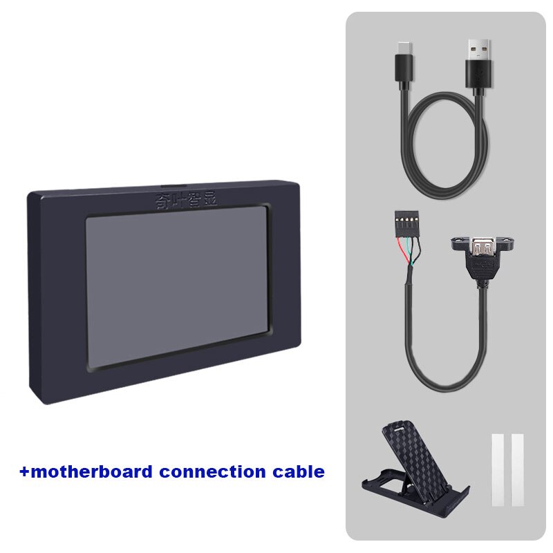 3.5 Inch Ips Secundaire Screen Monitor Voor Computer Cpu Ram Gpu Hdd Datum Monitoring Display: with cable B