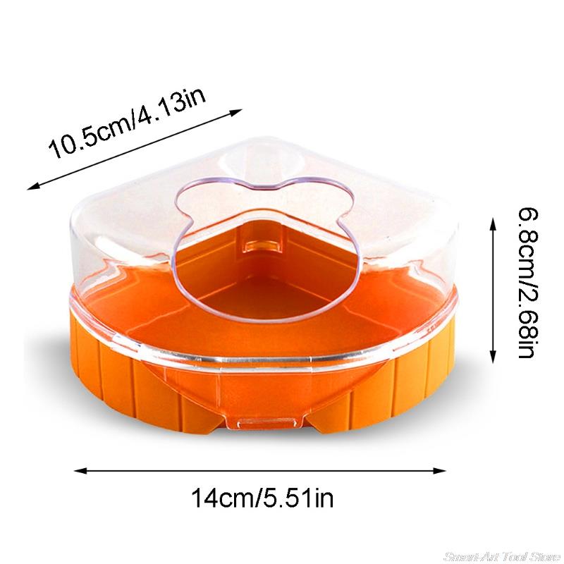 Cama de plástico para hámster, jaula de baño de plástico para mascotas, casa de descanso para cobayas, accesorios para juguetes,: F-10.5x14x6.8cm