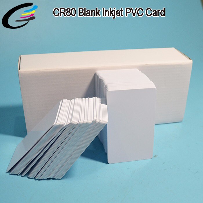 Blank white plastic PVC card for work card inkjet print