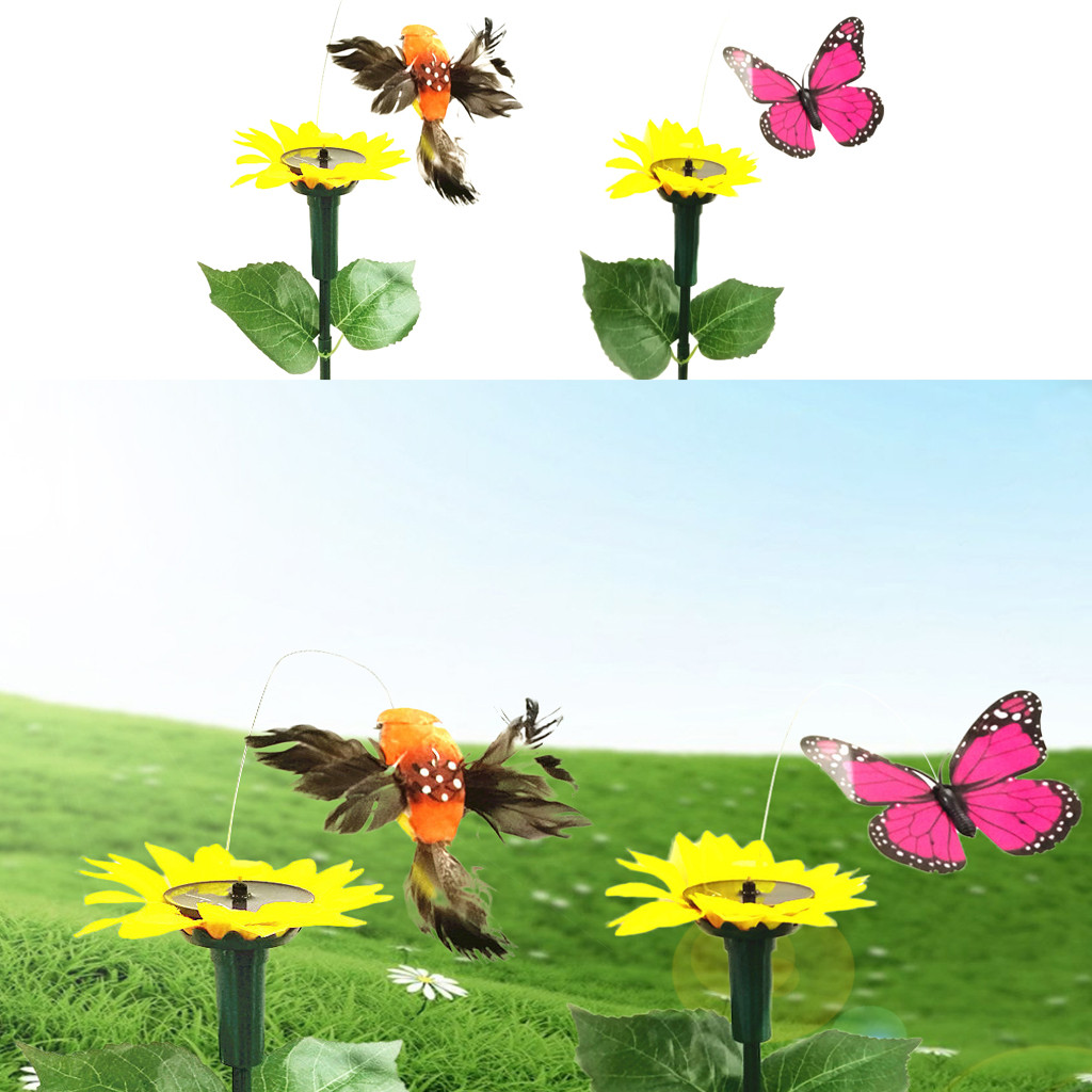 Solar Powered Tanzen Flatternde Schmetterlinge Kolibri Solar Power Tanzen Fliegen Schmetterlinge Garten Hof Dekorative