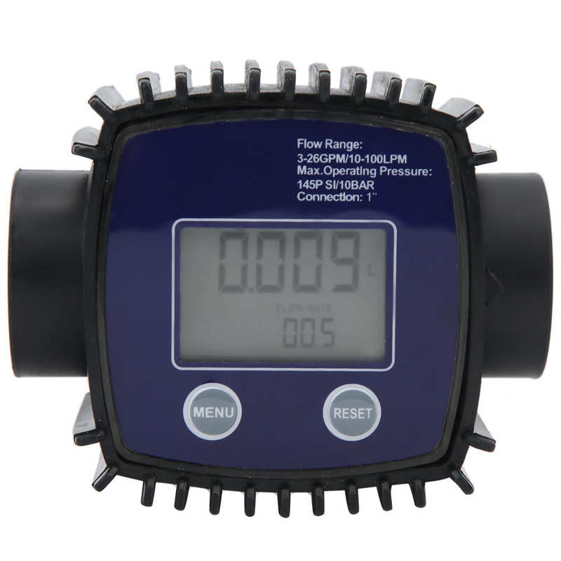 K25 1in Digital Turbine Flowmeter Diesel Fuel Pump Pipeline Liquid Flow Meter DC2.3-3.3V Diesel Flow Meter