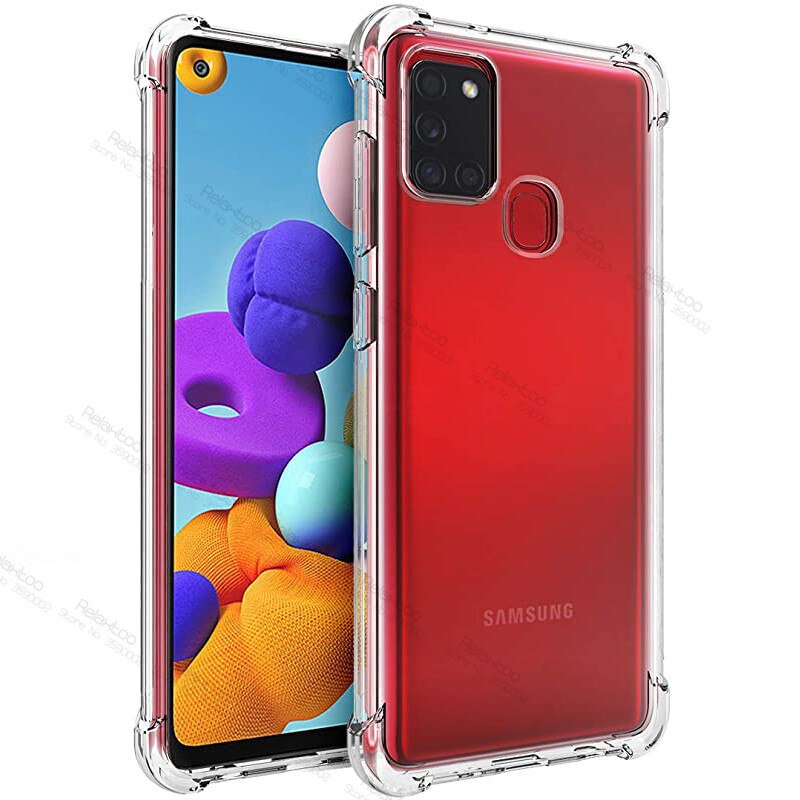 Für samsung a21s fall transparent klar fall Für samsung galaxy a21s eine 21s a217F sm-a217F/ds telefon weichen tpu abdeckung coque fundas