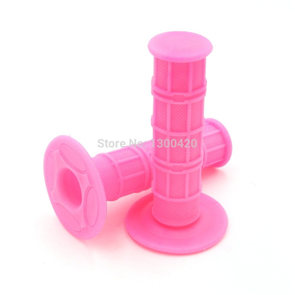 1 Pair Universal Soft Rubber 7/8" Throttle Handle Hand Grips for MX Pit Bike: Pink