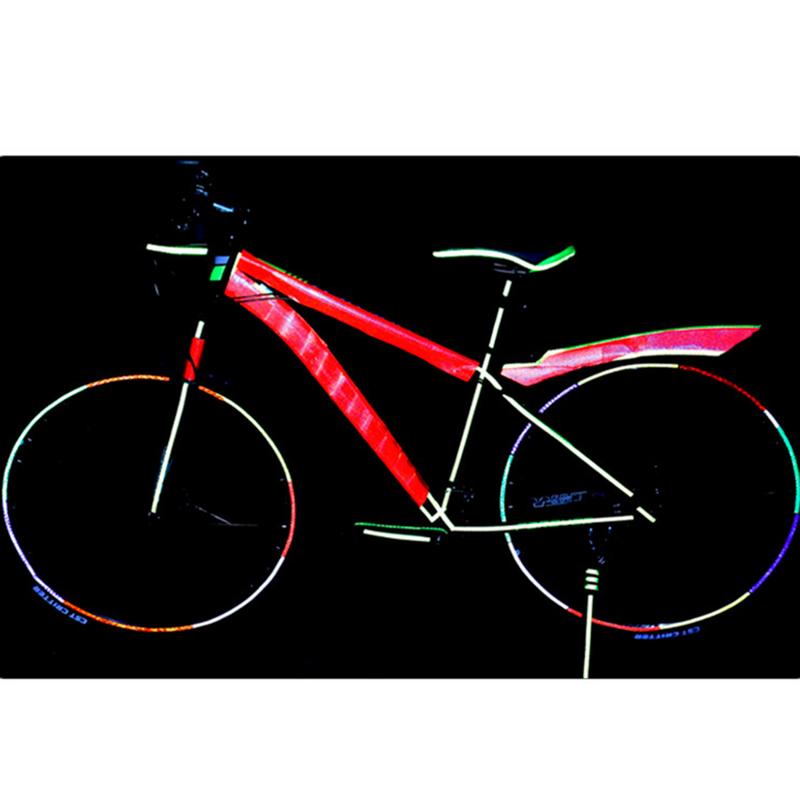 Buitensport fiets lichaam reflecterende stickers nachtelijk rijden veiligheid waterdichte brede stickers reflecterende waarschuwingstape