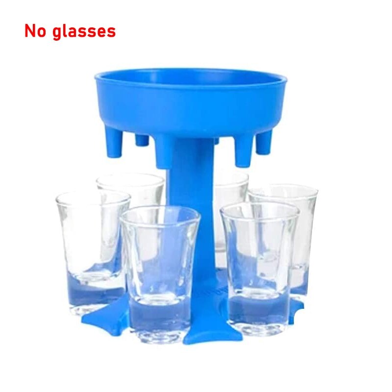 6 Borrelglas Dispenser En Houder-Dispenser Voor Vullen Vloeistoffen, Schoten Dispenser Alcohol Dispenser Fles Shots 114: blue