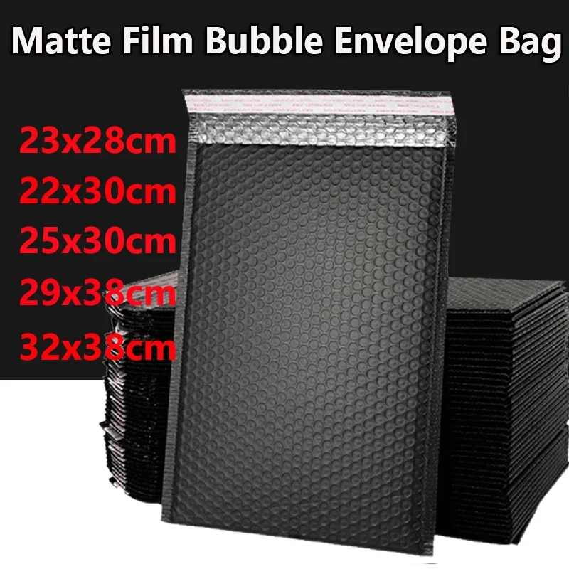 20PCS Black Bubble Mailers Poly Bubble Mailer Self Seal Padded Envelopes Bags Packaging Envelope Bag 25x30cm
