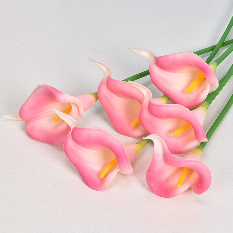1Pcs Real Touch Calla Lelie Kunstbloemen Calla Lelie Boeket Voor Bruiloft Boeket Bruids Thuis Bloem Decoratie