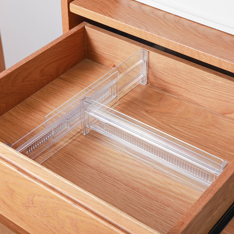 4/8Pcs Clear Lade Verdelers Organizer Verstelbare Opbergkast Kleding Organizer Drawers Afscheiders Keuken Lade Organizer
