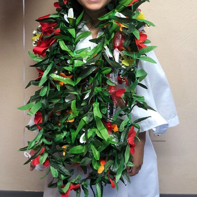 3 stk hawaiian kunstige blomster guirlande halskæde sommerfugl blad blomst leis blad fest hawaiian pool fest dekorationer