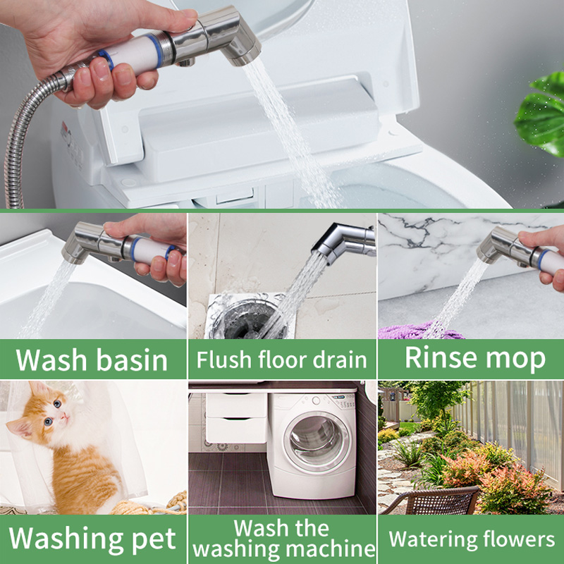 Zhangji Hoge Druk Filter Bidet Sproeier Multifunctionele Spoelen Nozzle Draagbare Spray Guntoilet Sproeier Douche Kit Bidet Kraan