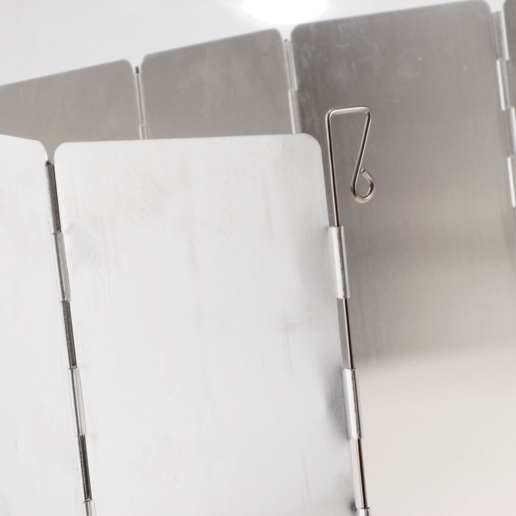 12 Platen Folding Camping Wind Shield Aluminium Fornuis Gasfornuis Windscherm Voor Outdoor Wandelen Picknick Koken Bbq