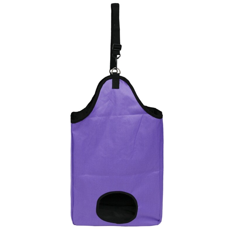 Bolsas de almacenamiento para heno al aire libre, bolsa de mano para alimentación lenta de heno para caballos, Alpacas de cabra, animales de granja: Púrpura