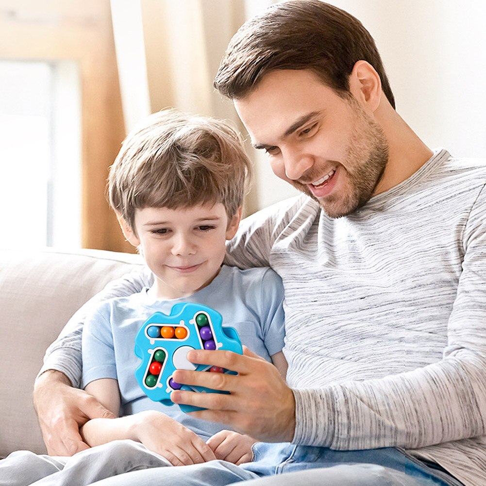 oben von Finger Intelligente Rotierenden Magie Bohne Fingerspitze Spielzeug freundlicher Dekompression Würfel Spielzeug für Aldo Reduziert Druck Spiel