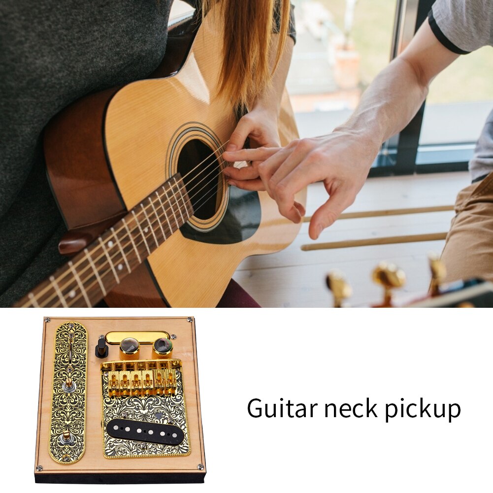 -6 Strings Saddle Bridge Plate 3 Way Switch Control Plate Neck Pickup Set For Fender TL Telecaster Electric Guitars Replace