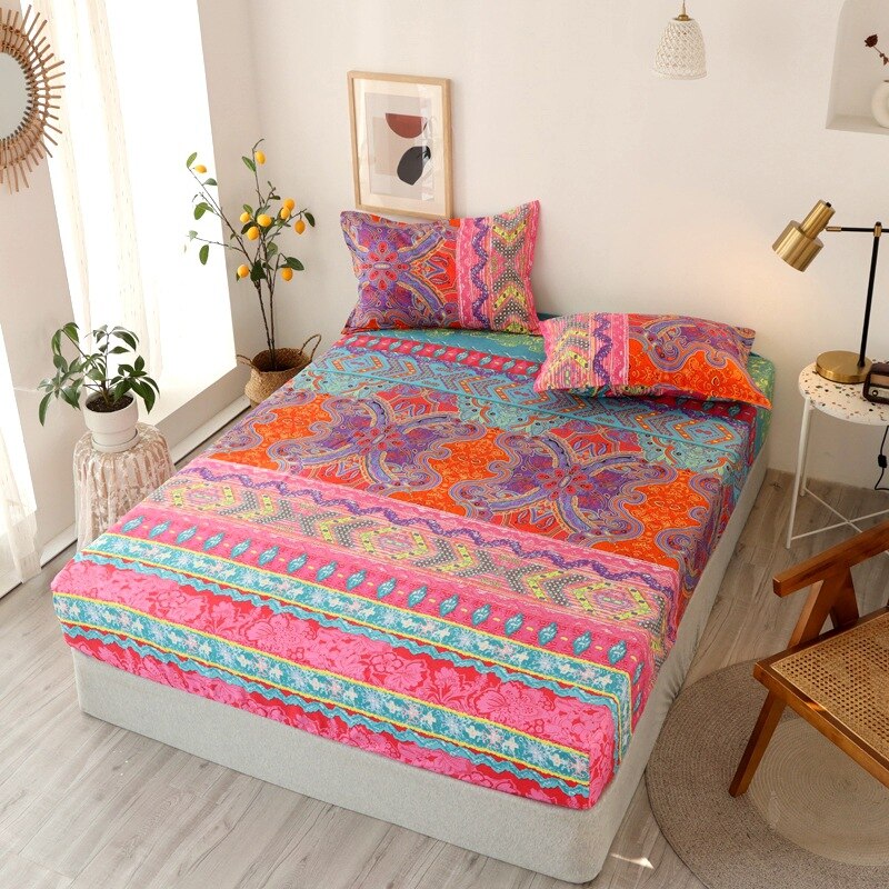 52 Roze Liefde Meisje Cover Bed Jongen Matrashoes Ademend Bed Cover Volwassen Kind Matras Protector Zomer Slaapmat: 2CDT-63002-001 / 150x200cm only cover
