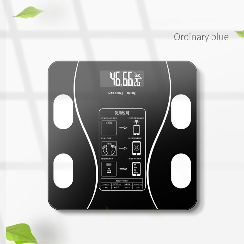 Bluetooth Body Fat Scale Intelligent Wireless Digital Bathroom Weight Scale Electronic LCD Display Body Composition Analyzer