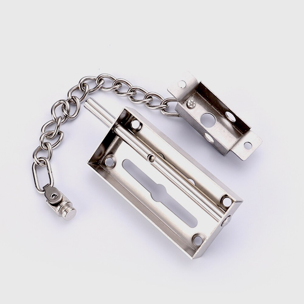 Rustfrit stål glide bolt lås hjem anti tyveri tunge låge dør kæde lås let at installere gate multifunktion holdbar moderne