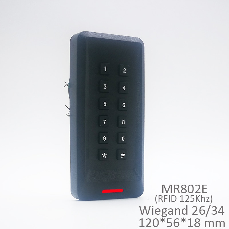 Waterproof keypad wiegand 26 34 proximity 125khz rfid access control card reader