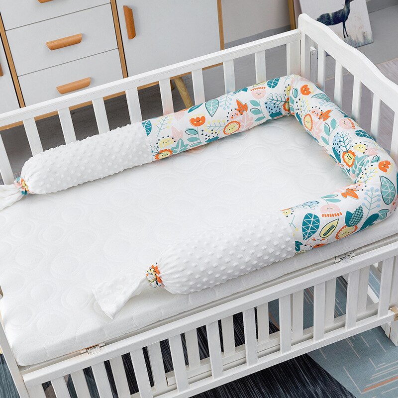 Baby crib, bed, soft package bedding, baby bed, toddler ham sausage fence, children's pure cotton anti-fall anti-collision strip