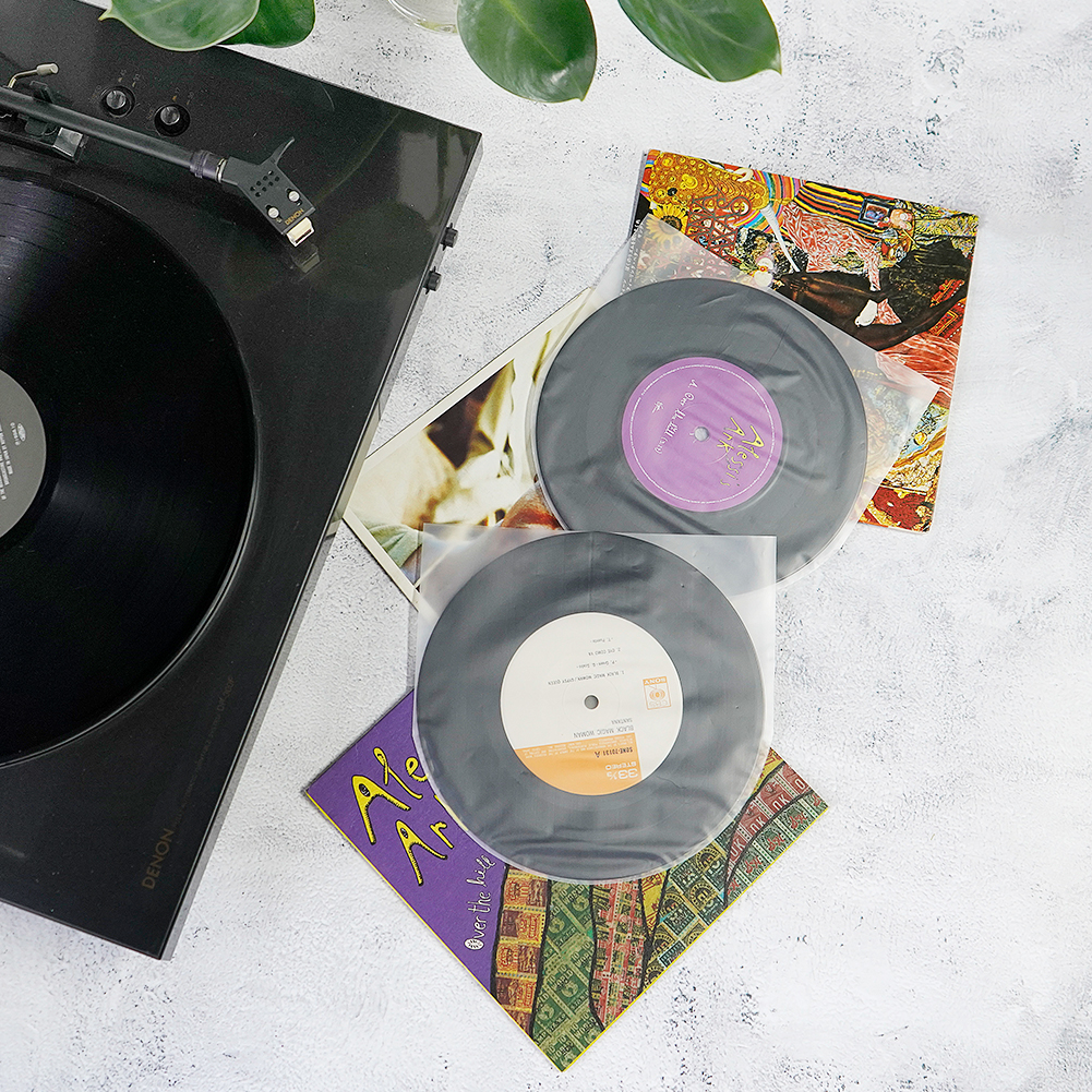 25/50PCS Clear Anti-static 3 Mil Plastic Vinyl Record Inner Sleeves For 7'' Record 45 RPM