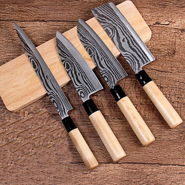 RSCHEF Japanese stainless steel sharp knives knives kitchen knives advertising: 4pcs set-1